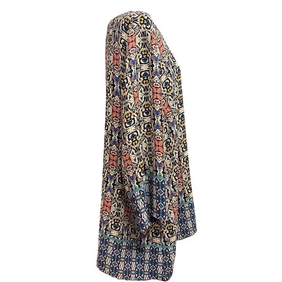 Rose And Olive Blouse 3X Womens Flowy Top Boho Casual Mixed Print Colorful - Picture 5 of 7